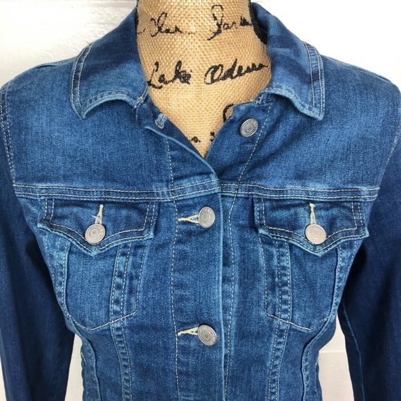 Old Navy Denim Jacket Cropped Small Pockets - Picture 2 of 8